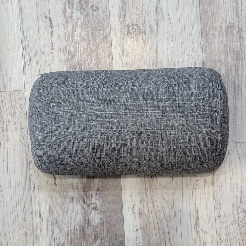 Gray Textured Lumbar Pillow